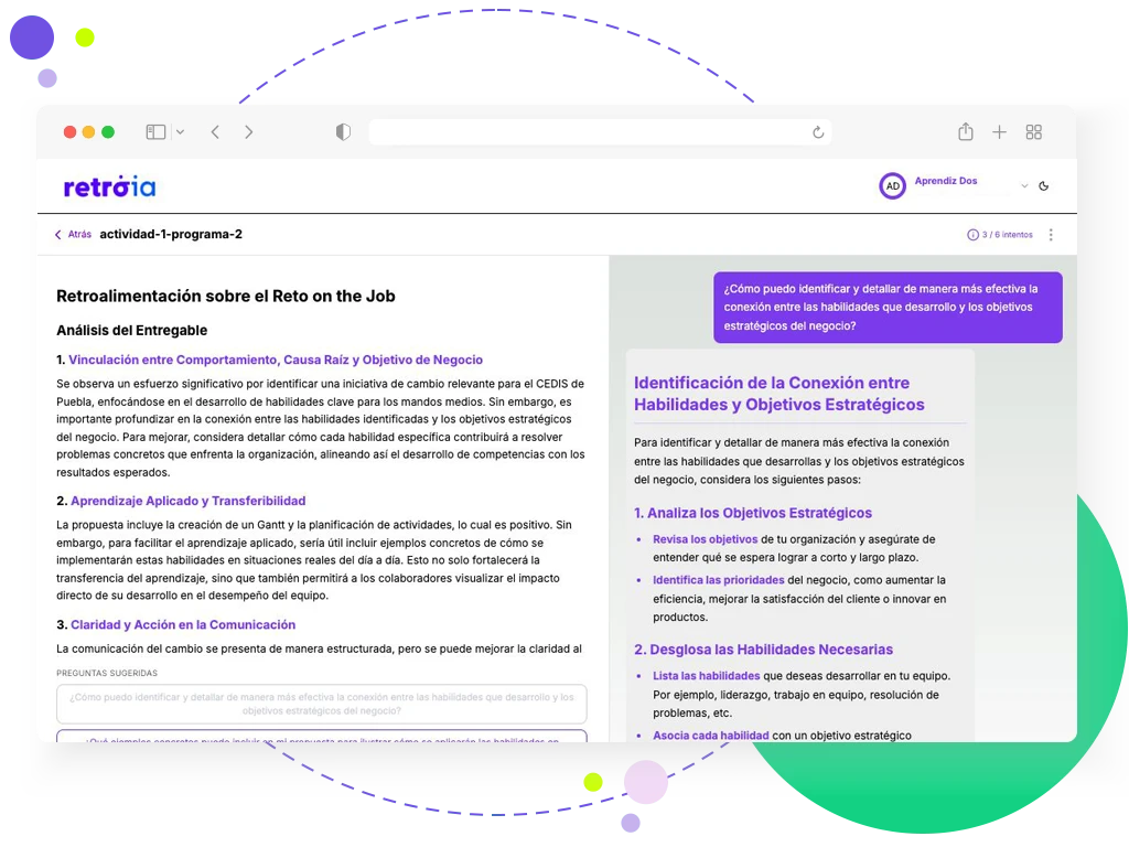 Proceso de retroalimentación después de una experiencia crítica